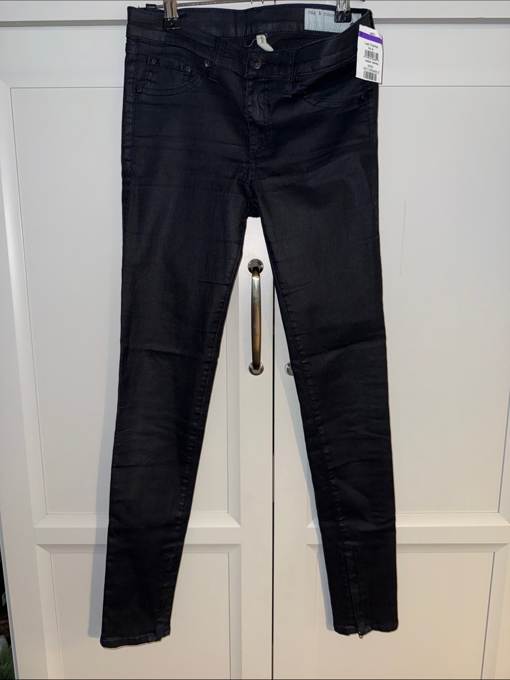 Rag & Bone /Jean The Legging Skinny Jeans Black Size 27 NWT